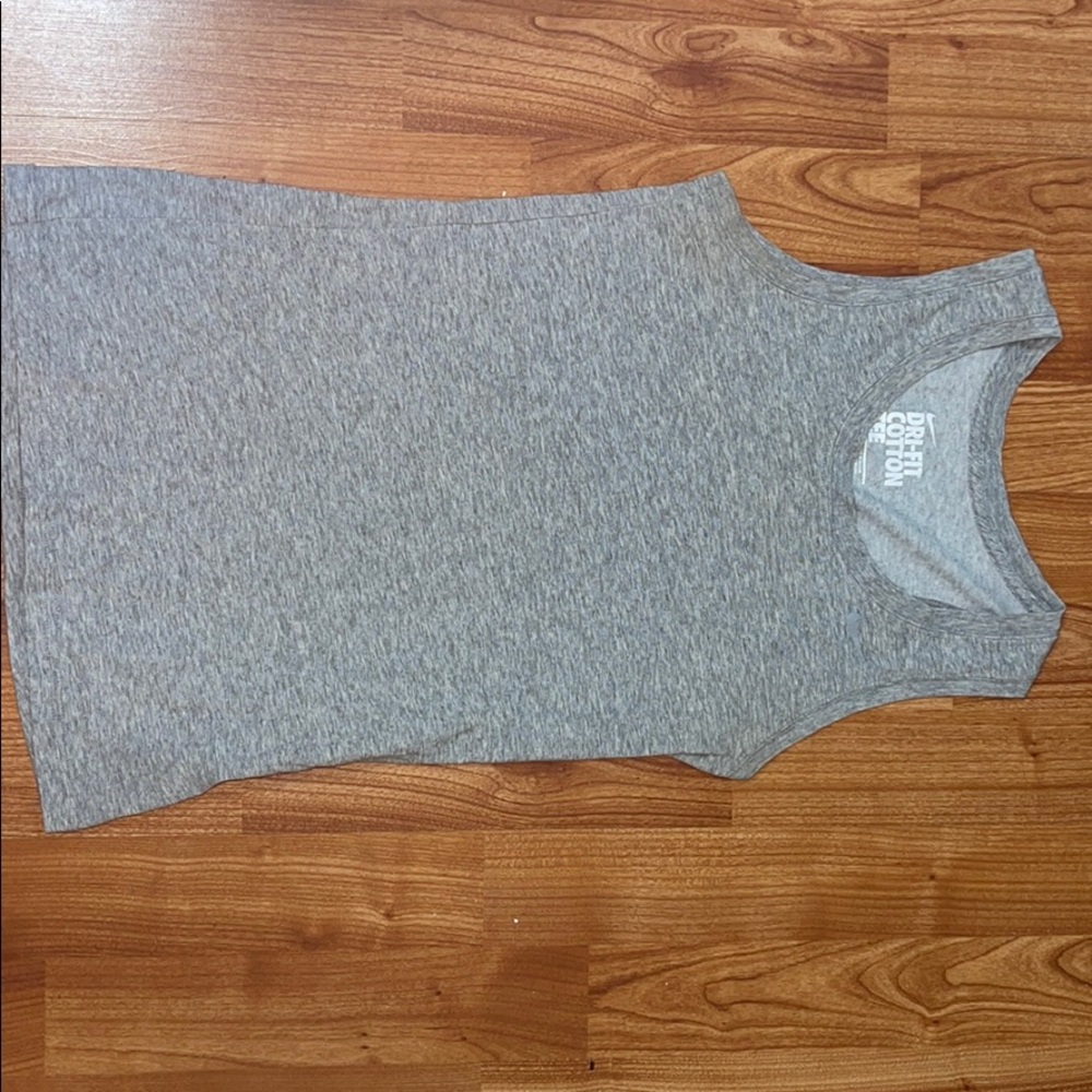 Grey Nike Dri-fit Cotton Tank Top